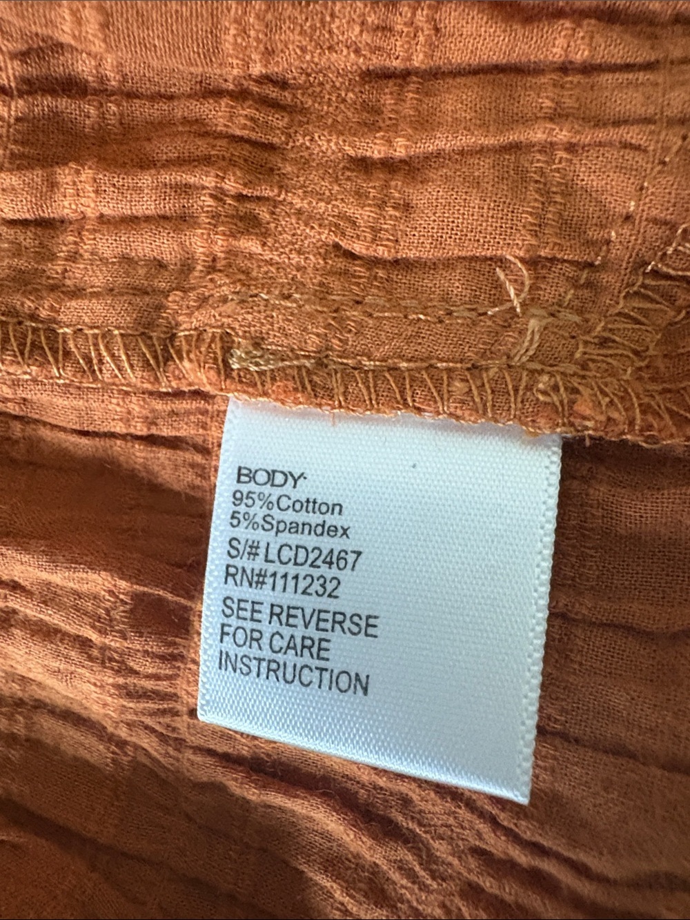 Lucca Sandrine Drop waist Dress Color Rust NWT Elastic waist. - Picture 7 of 7